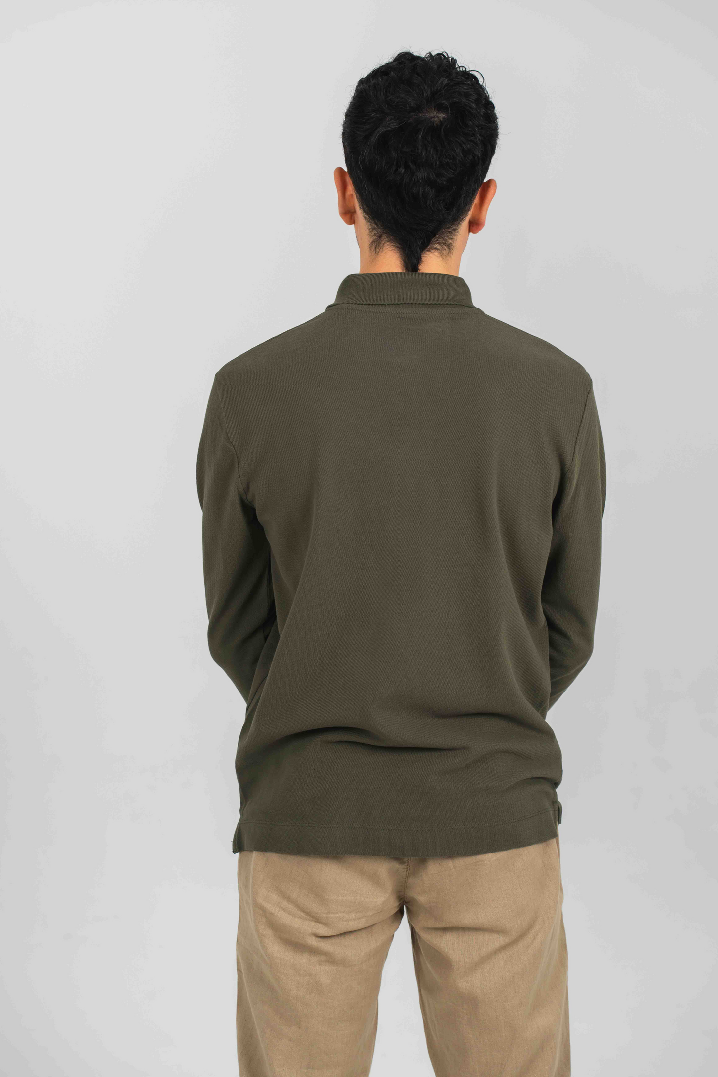 Polo 100% algodón orgánico fit - Verde Tostado