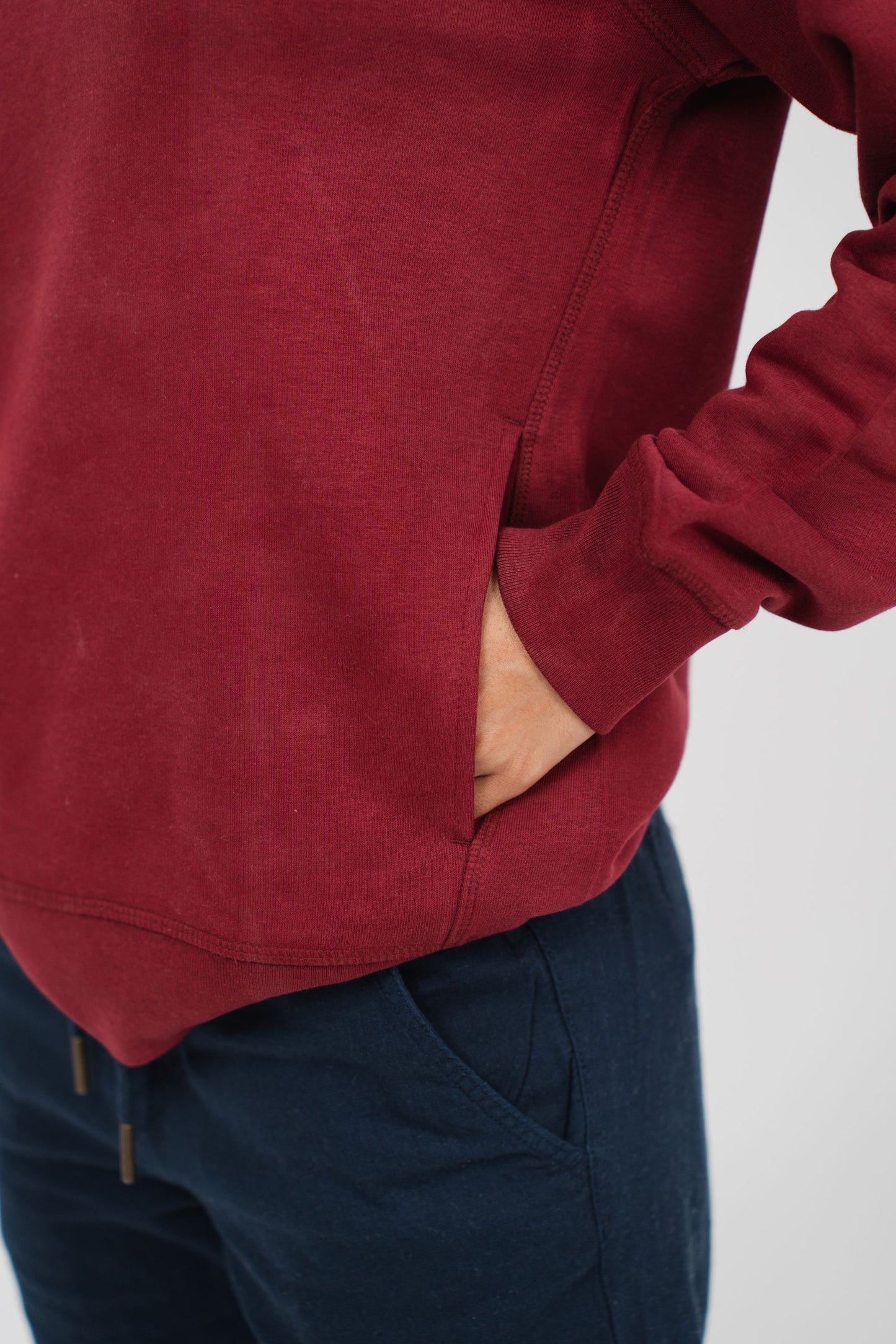 Regular fit hooded sweatshirt - Bordeaux