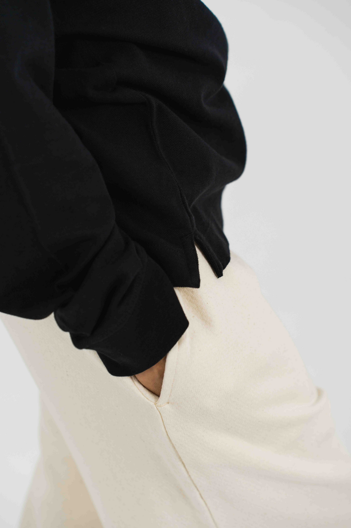 Polo 100% algodón orgánico fit - Negro