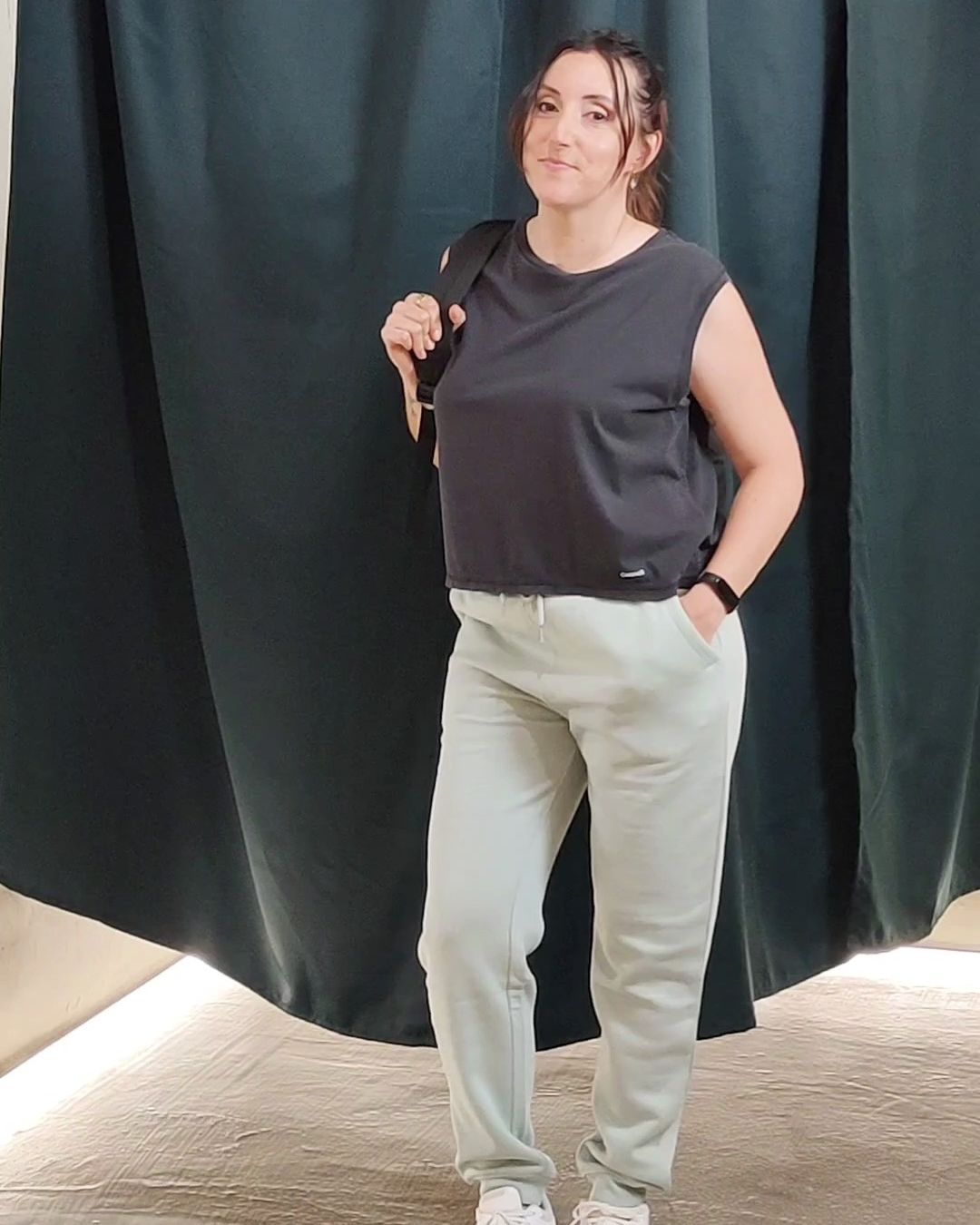 Pantalon jogger en coton bio - Aloès