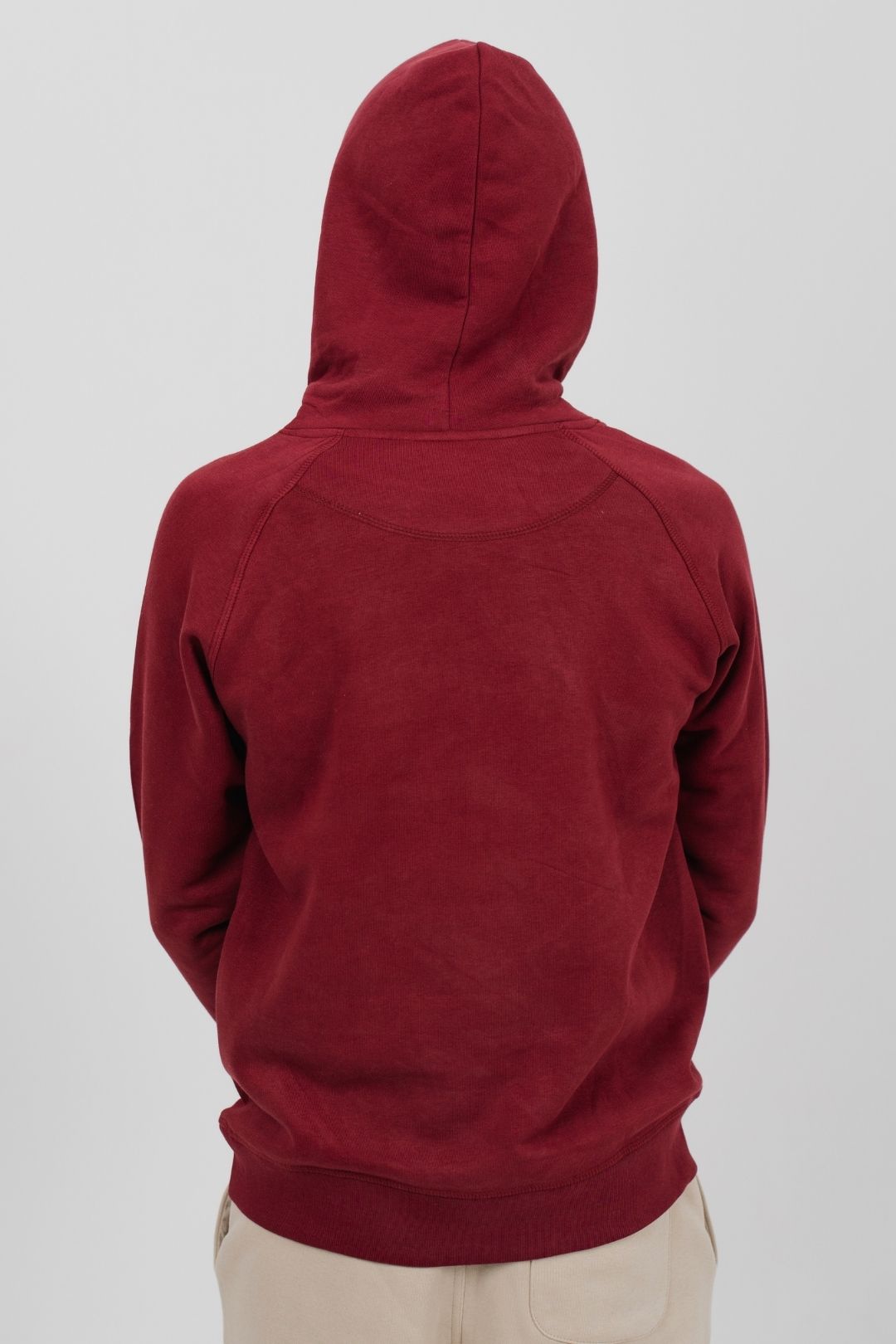 Sweat à capuche coupe classique - Bordeaux