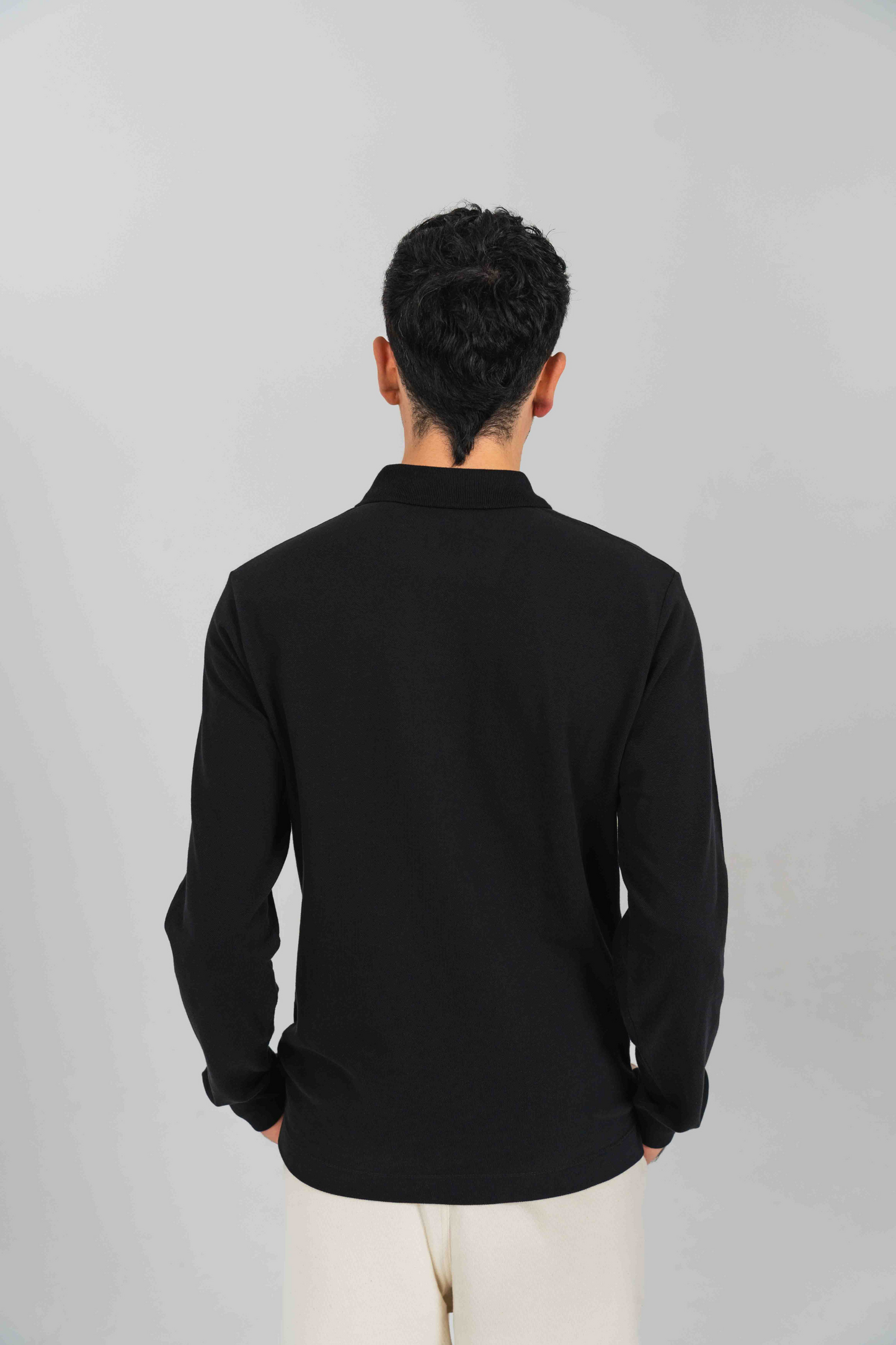 Polo 100% algodón orgánico fit - Negro