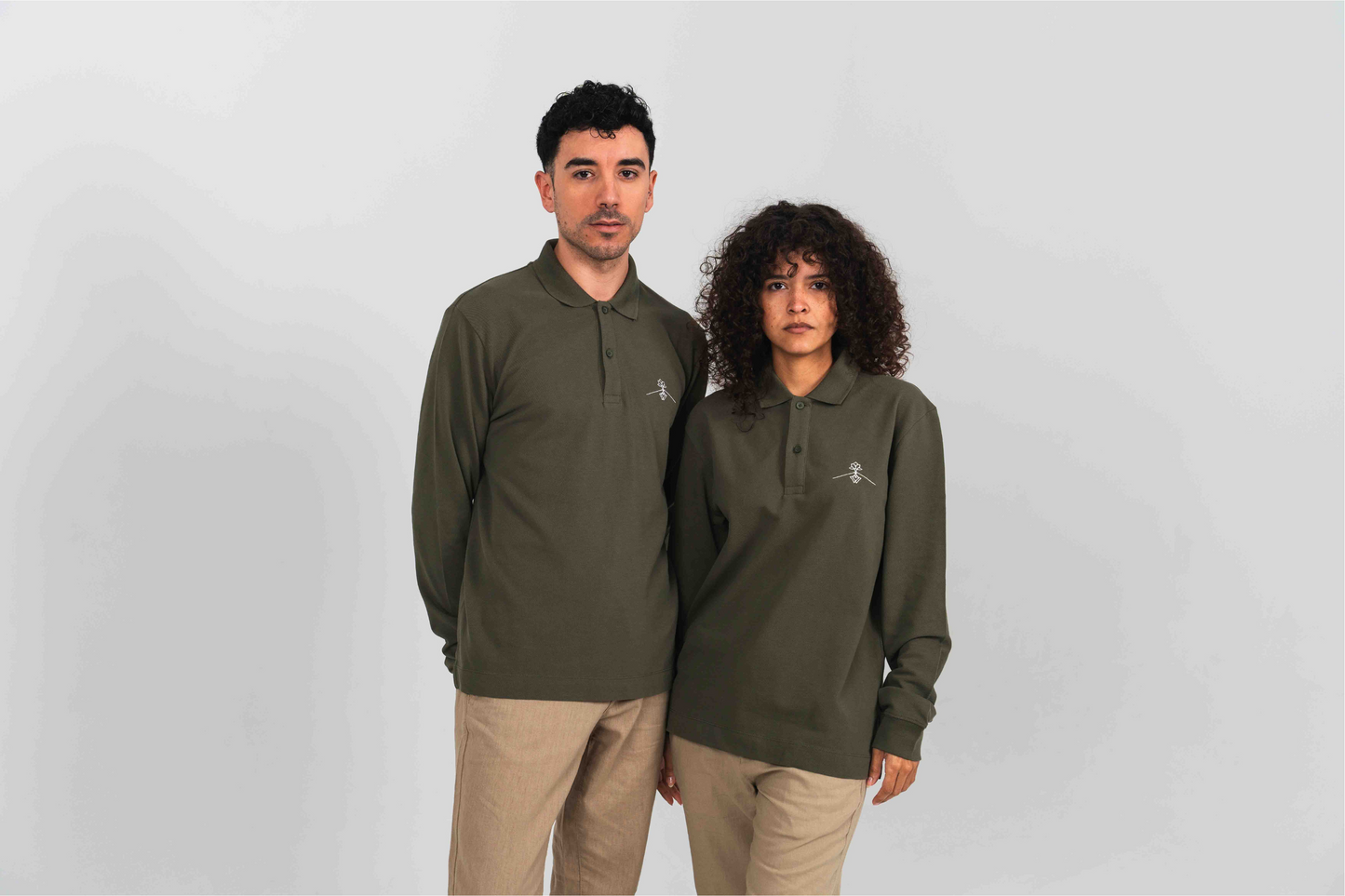 Polo 100% algodón orgánico fit - Verde Tostado