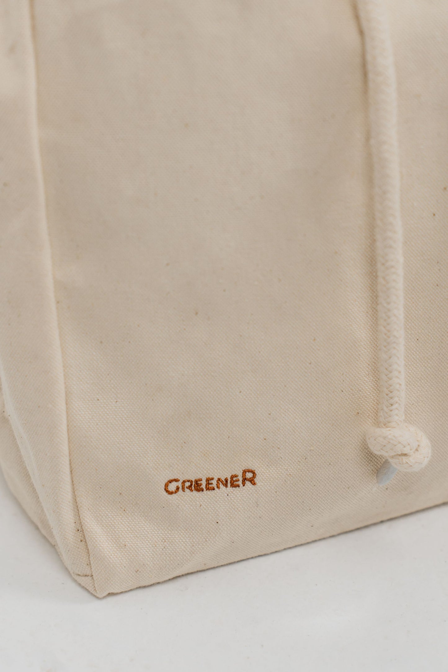Mochila ligera cierre con cuerda - Natural