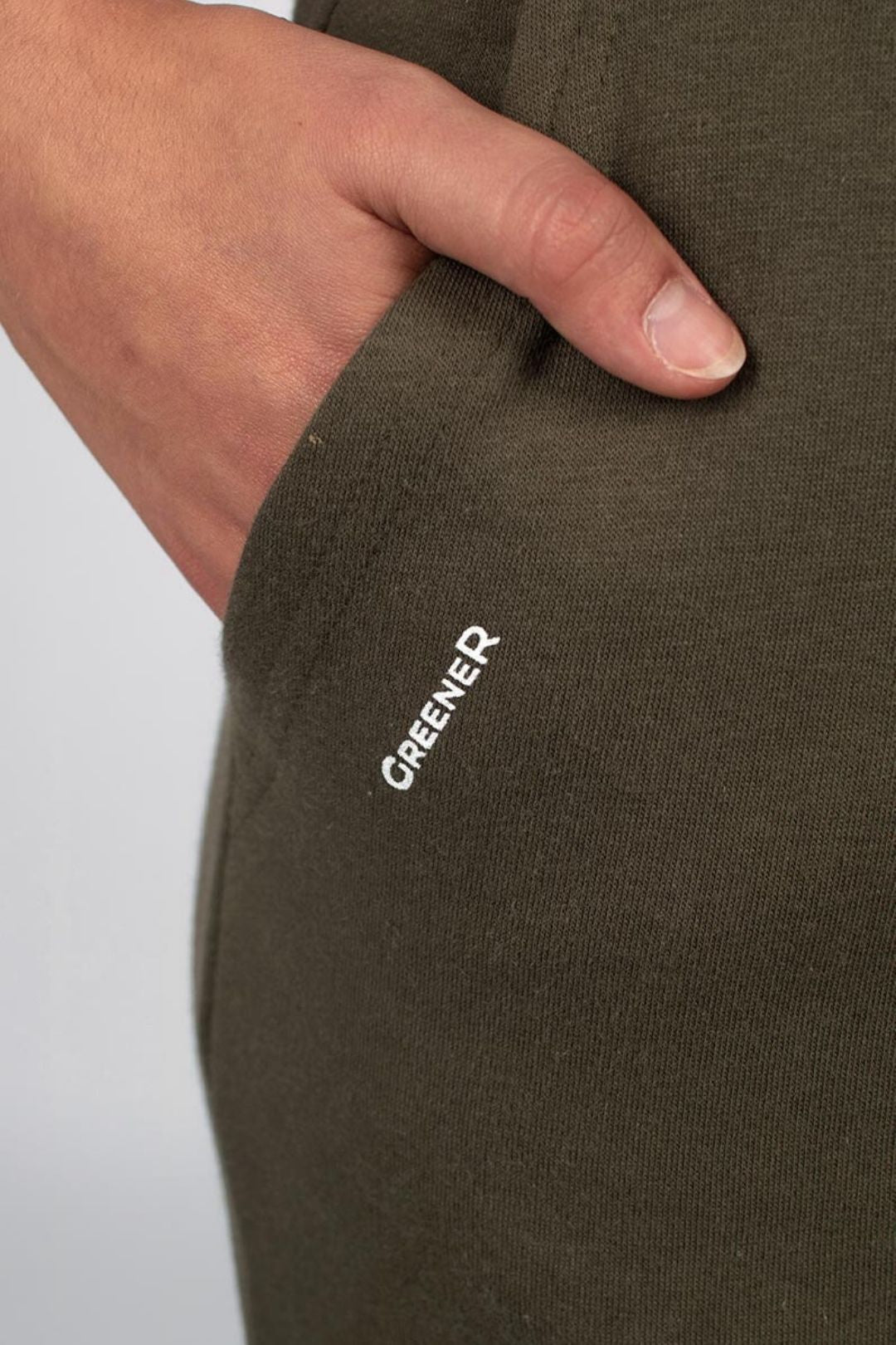 Pantalon jogger en coton bio - Vert Tan