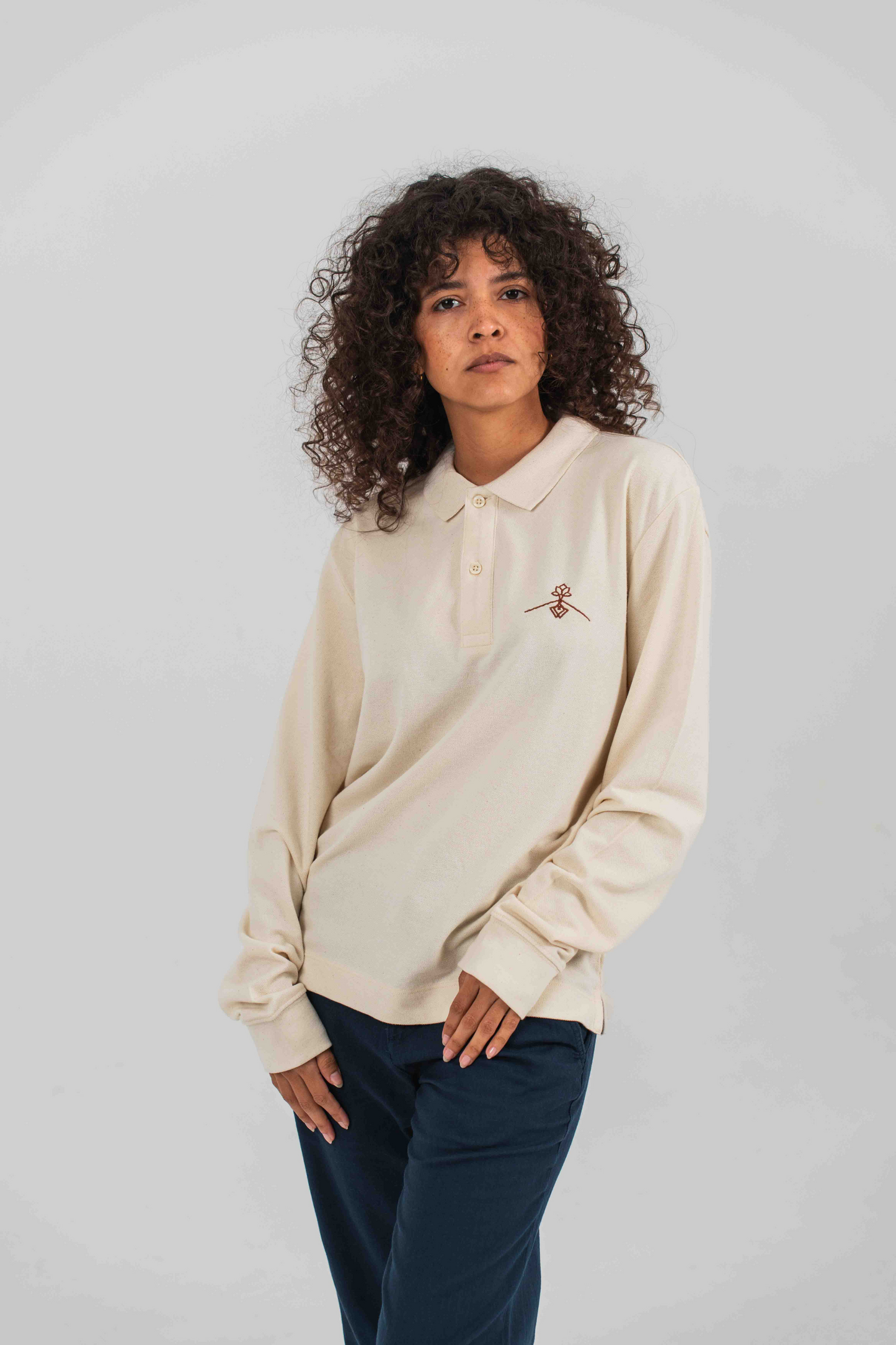 Polo 100% algodón orgánico fit - Natural