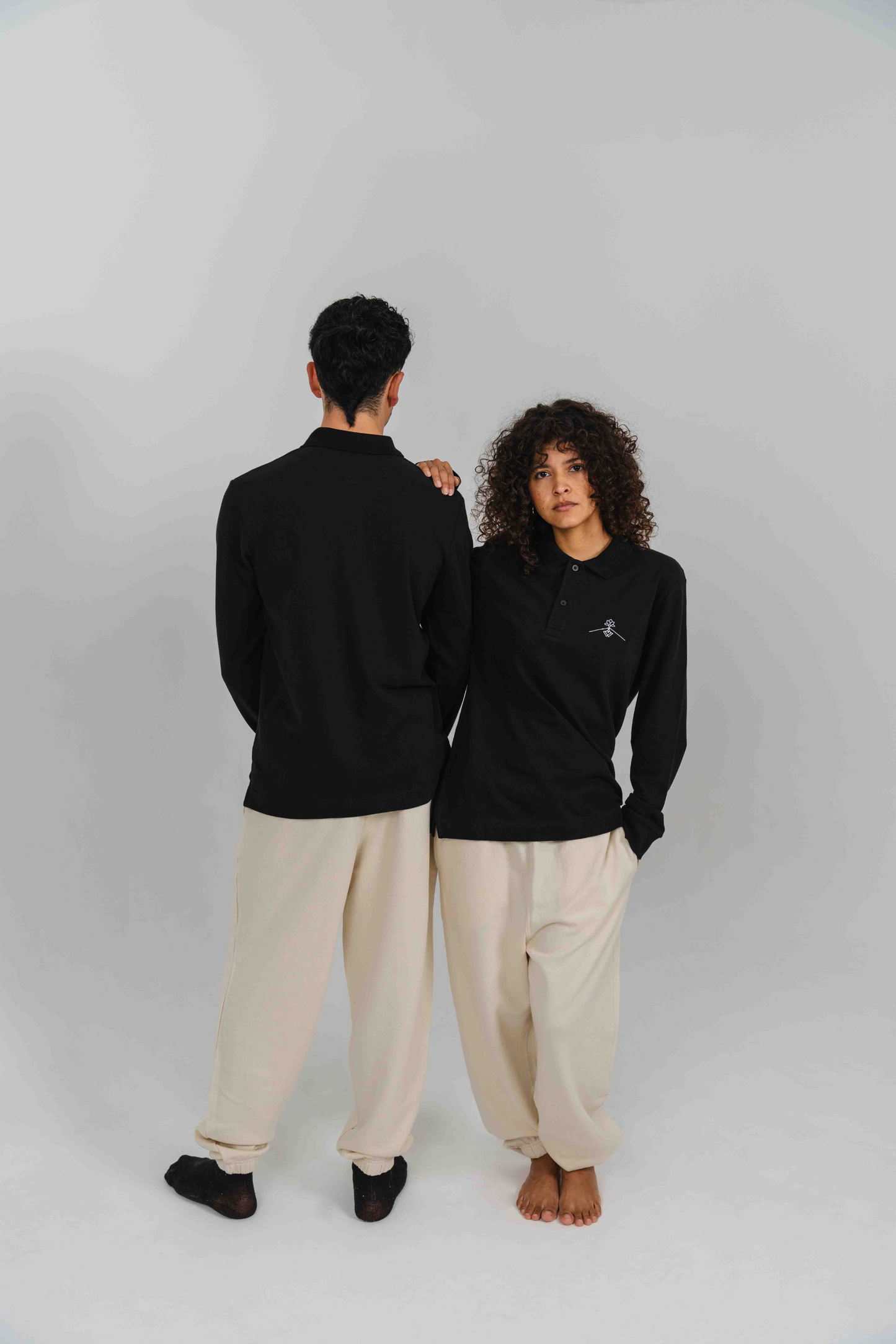 Polo 100% algodón orgánico fit - Negro