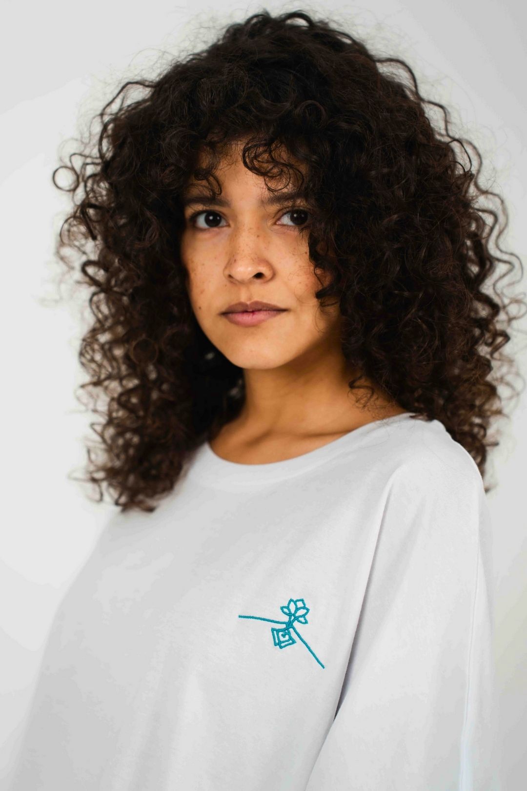 T-shirt oversize à manches chauve-souris - Blanc