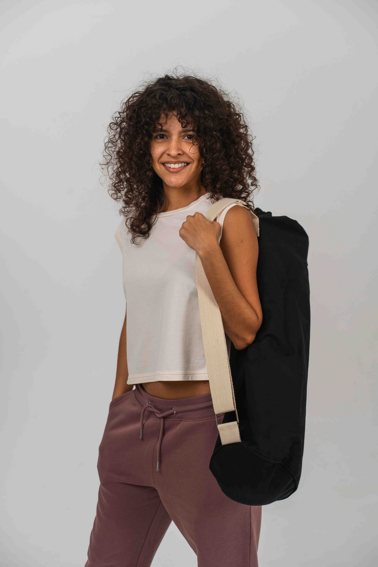 Bolsa de yoga con bolsillo oculto - Negro