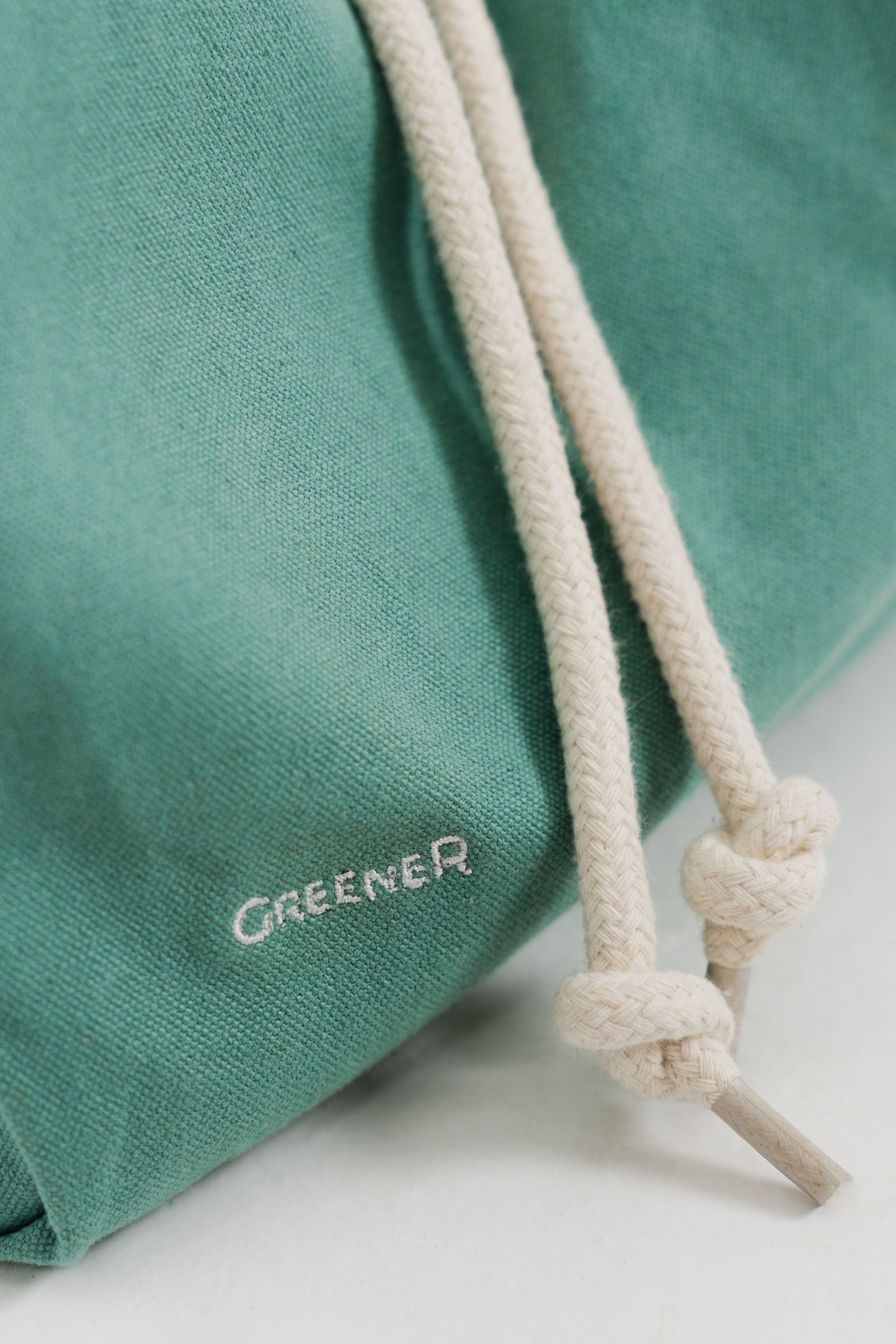 Mochila ligera cierre con cuerda - Verde Vintage