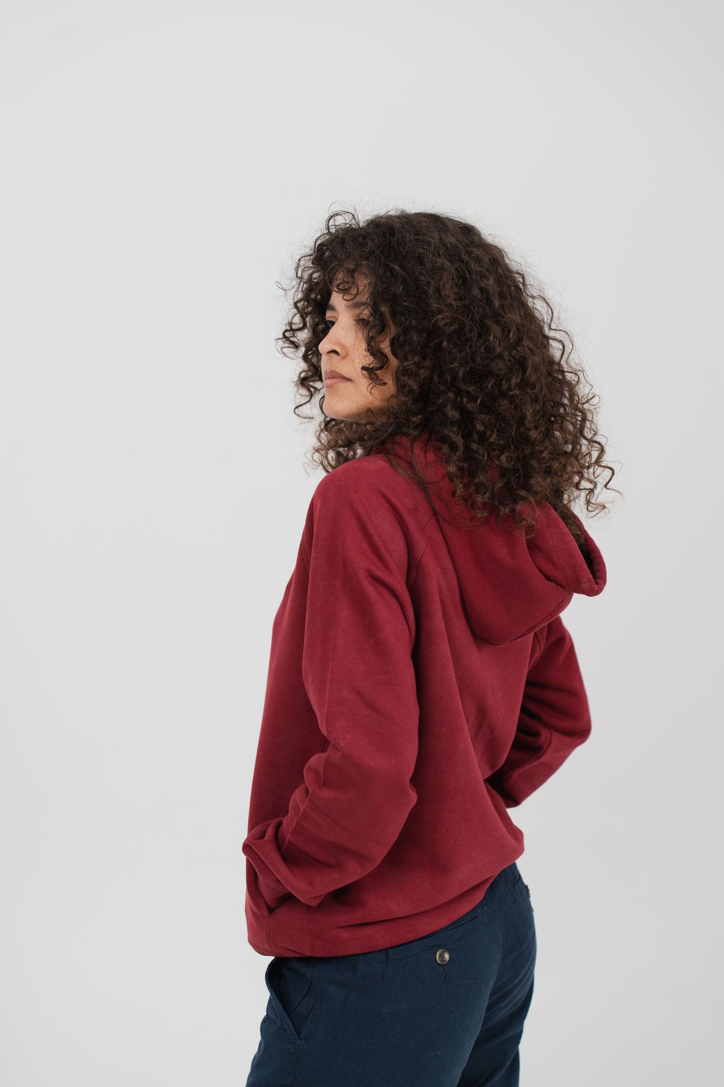 Regular fit hooded sweatshirt - Bordeaux