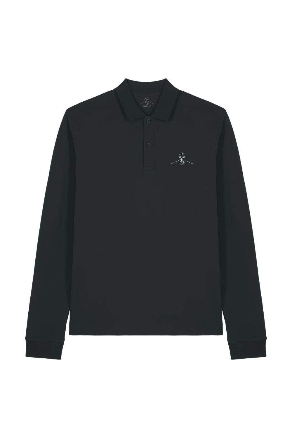 Polo 100% algodón orgánico fit - Negro