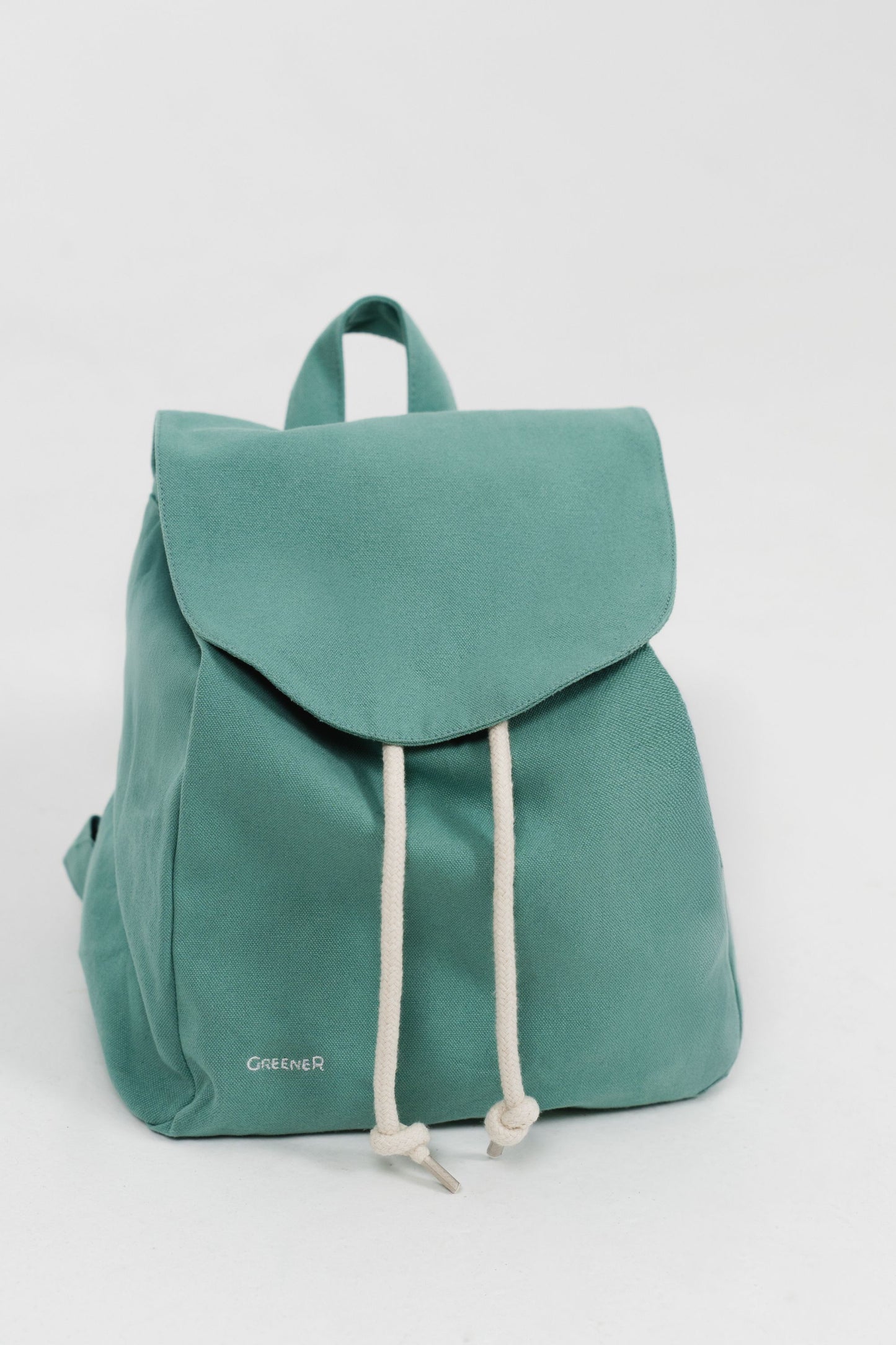 Mochila ligera cierre con cuerda - Verde Vintage
