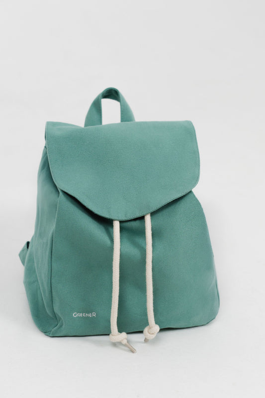 Fermeture à rabat de sac à dos avec corde - Vert Vintage