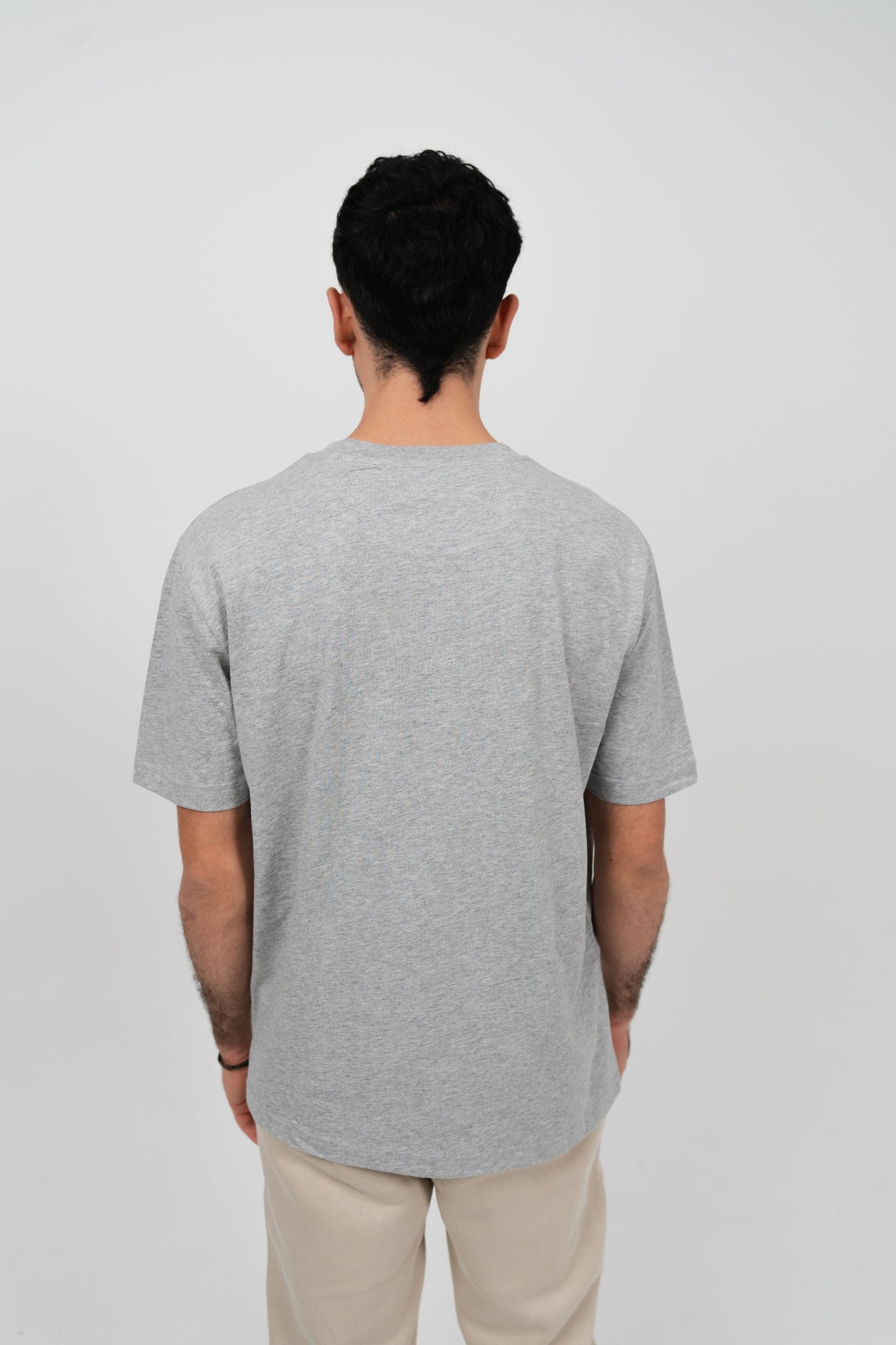 Camiseta oversize 100% algodón orgánico - Gris Jaspeado