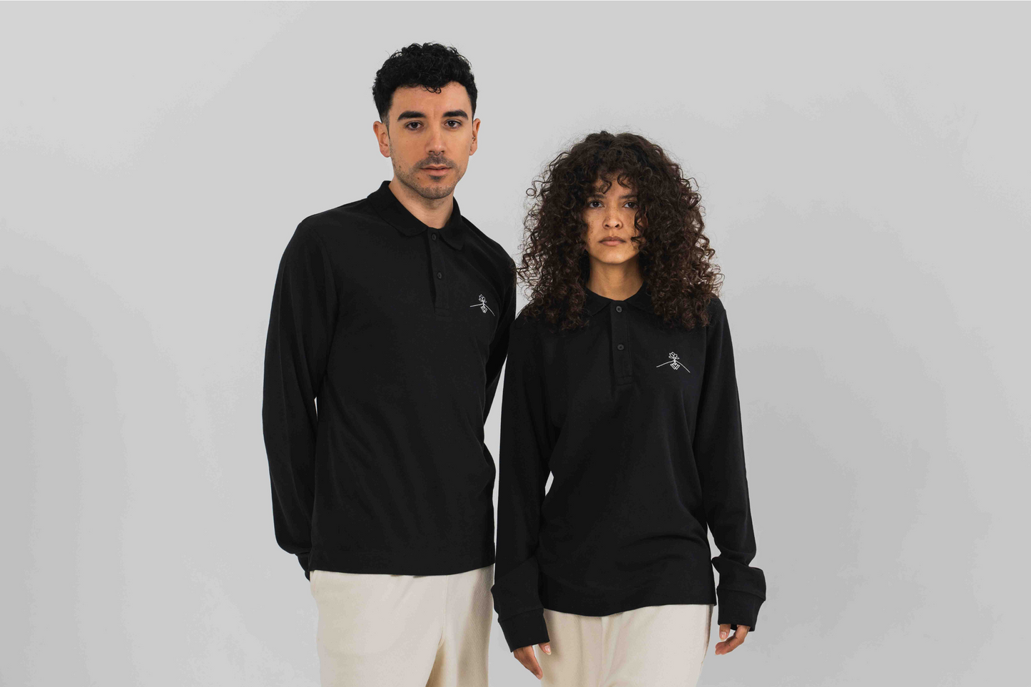 Polo 100% algodón orgánico fit - Negro