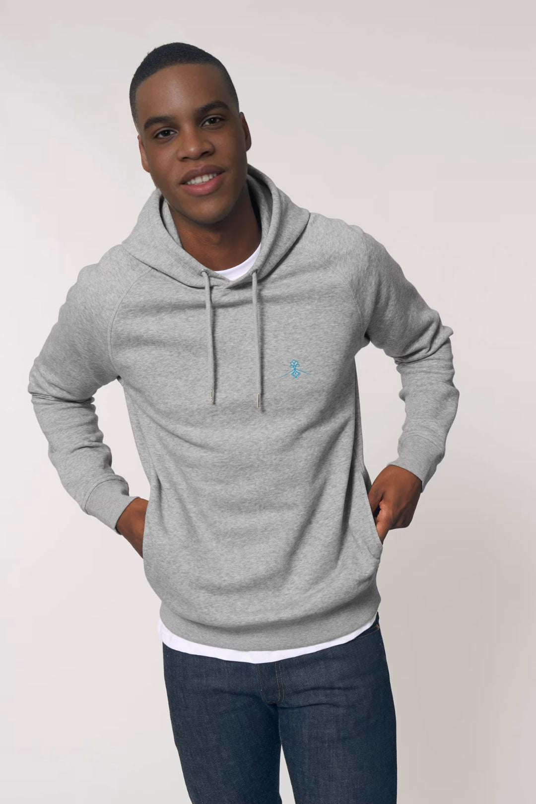 Regular fit hoodie - Heather Grey