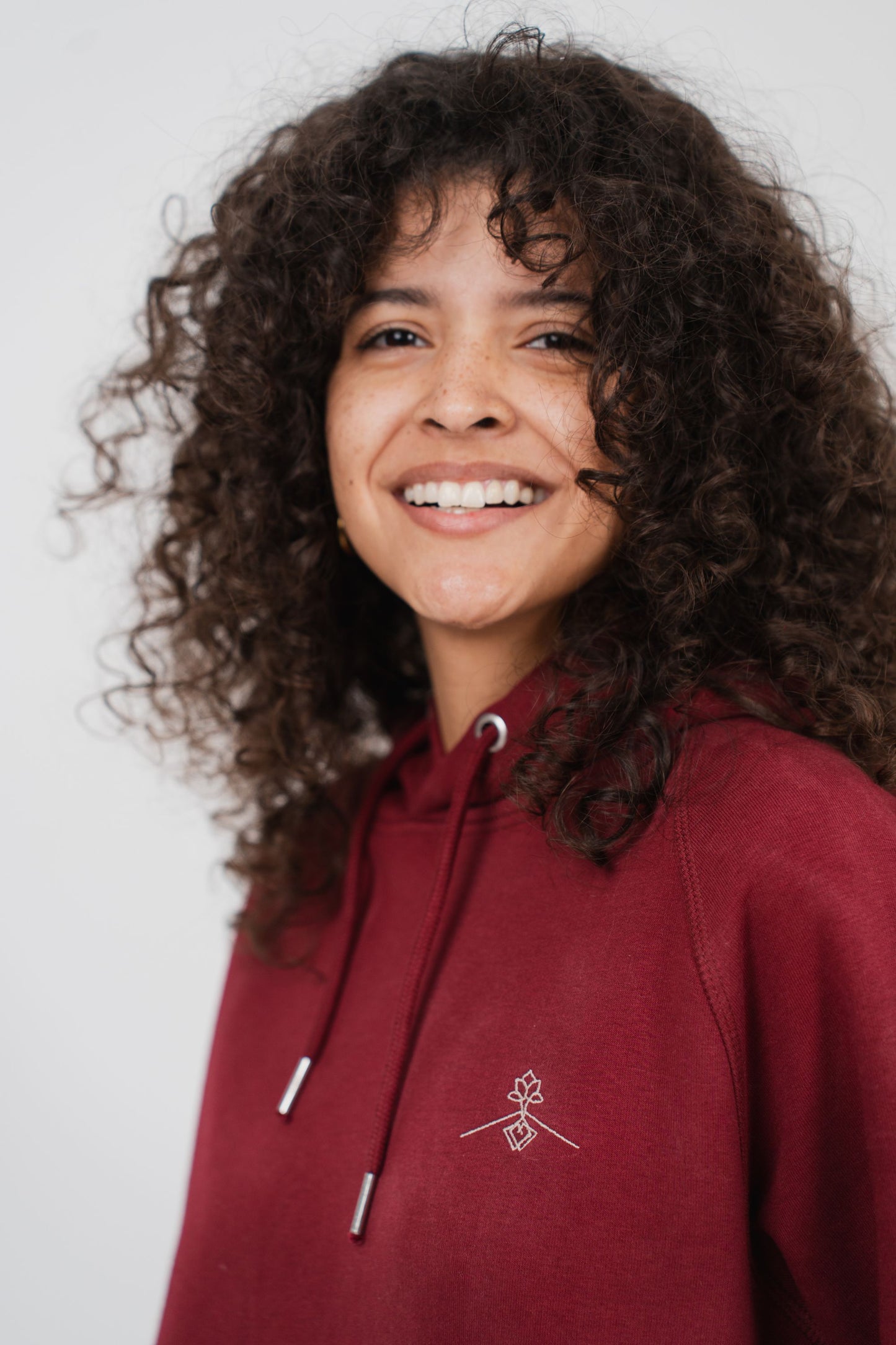 Regular fit hooded sweatshirt - Bordeaux