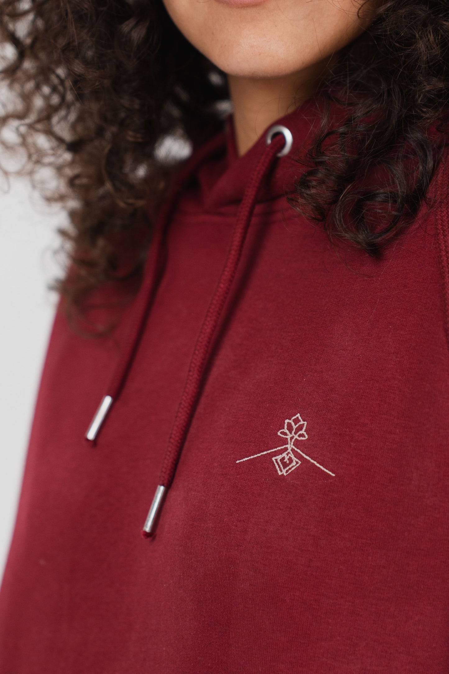 Regular fit hooded sweatshirt - Bordeaux