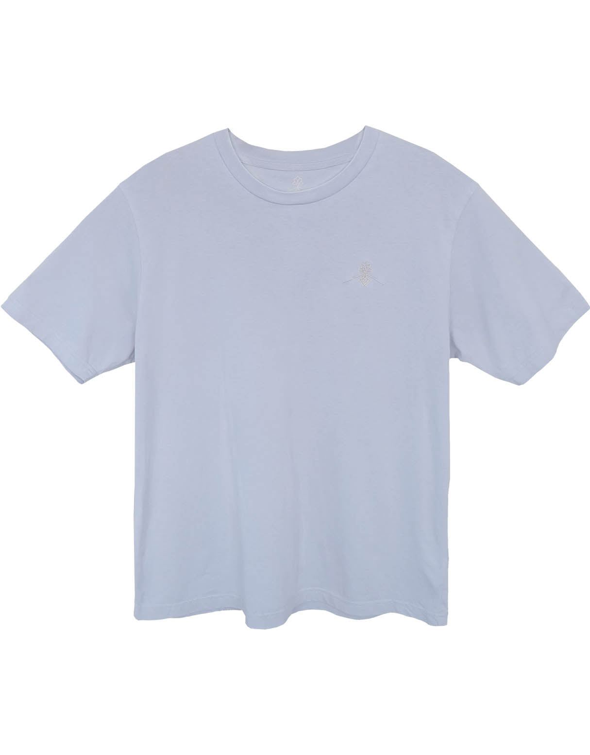 Camiseta oversize 100% algodón orgánico - Azul Neblina