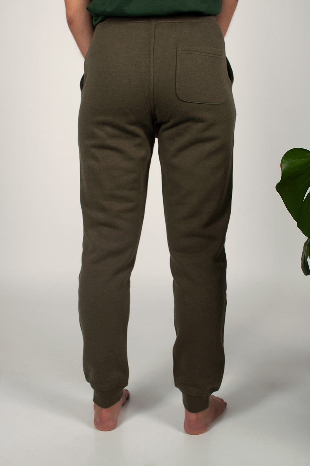Organic Cotton Jogger Pants - Tan Green