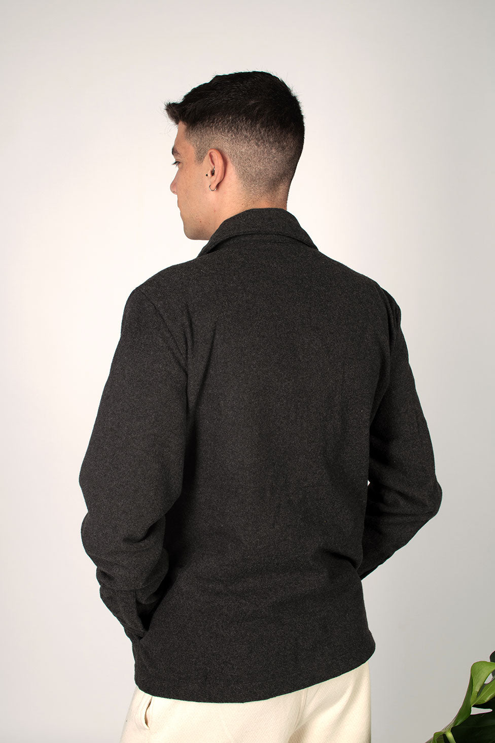 Veste coupe classique 100% recyclée - Gris Foncé Chiné