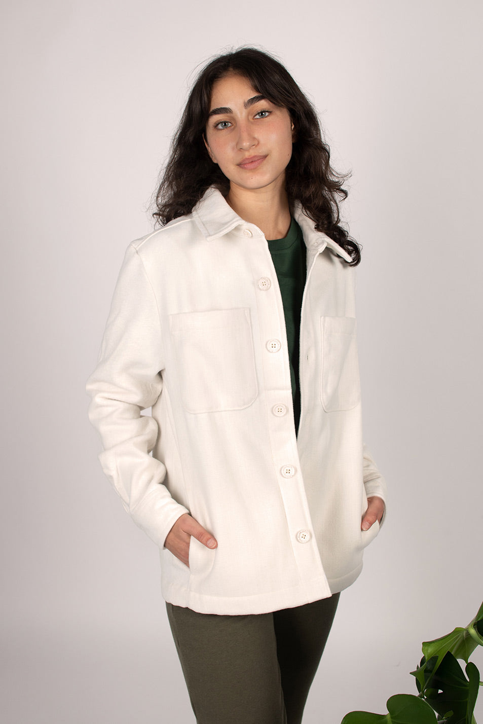 Chaqueta 100% reciclada regular fit - Natural