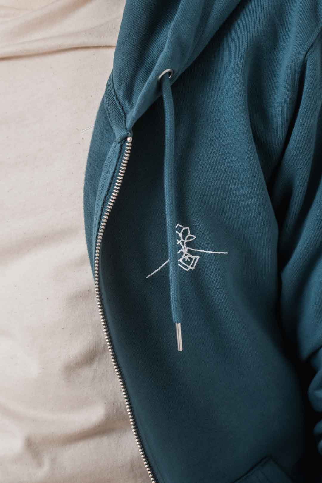 Sudadera algodón orgánico cremallera - Boreal