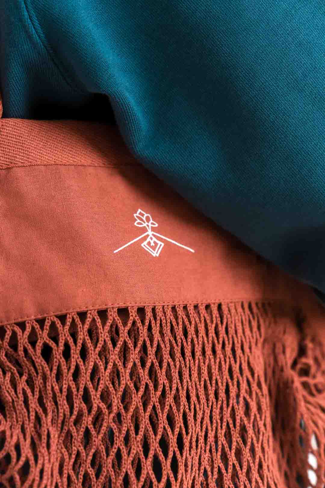 Sac filet 100% coton biologique - Orange Sanguine