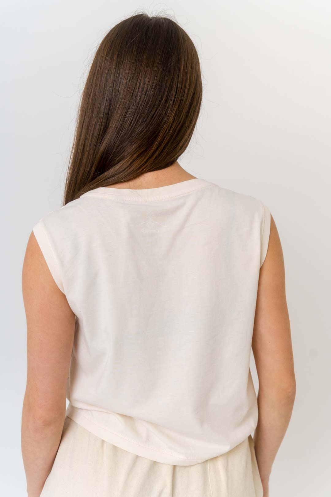 Crop Tank Top - Antique Ivory
