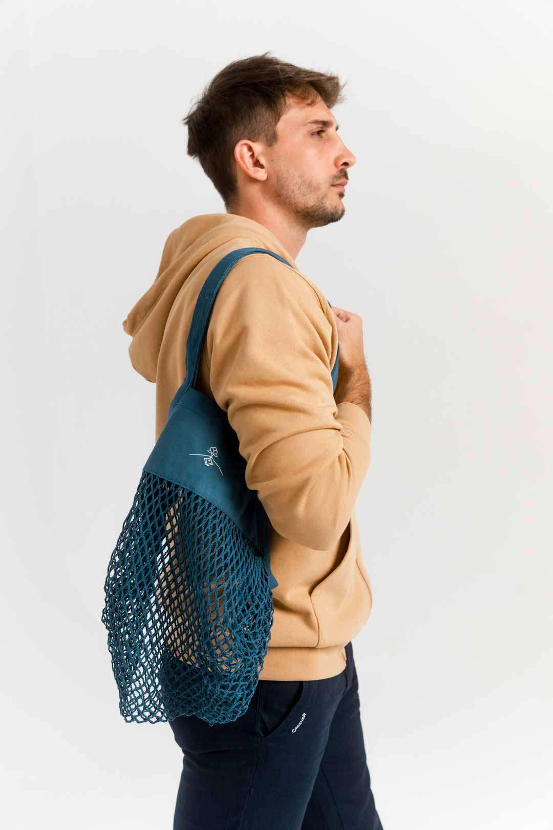Bolsa red 100% algodón orgánico - Azul Royal