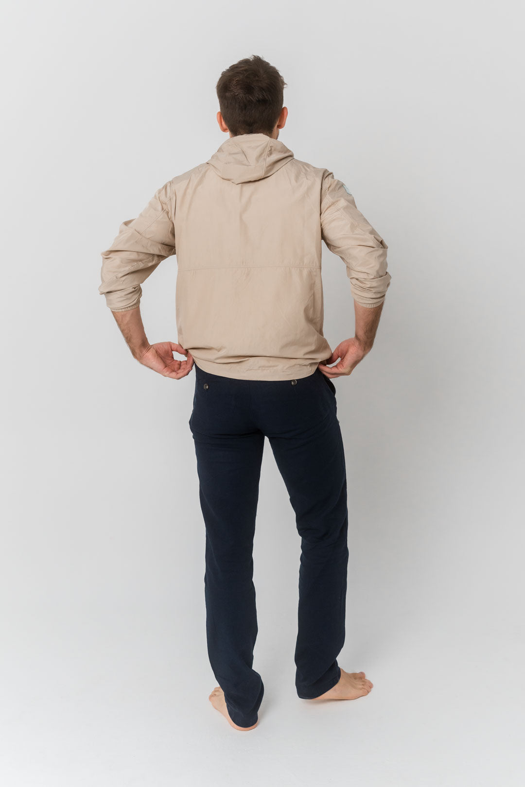 Cortavientos ligero reciclado capucha - Beige