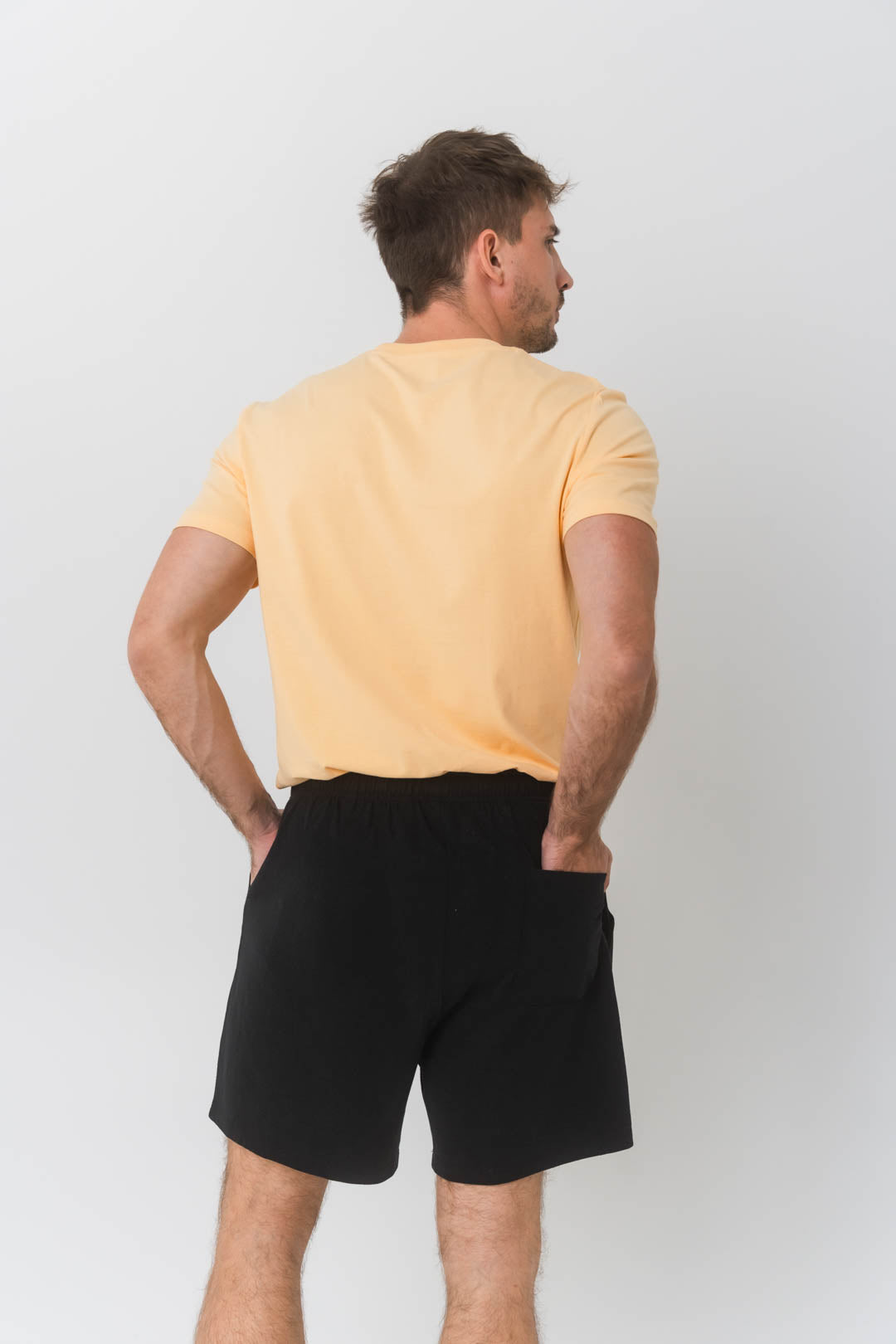 Pantalón corto suelto algodón orgánico - Negro