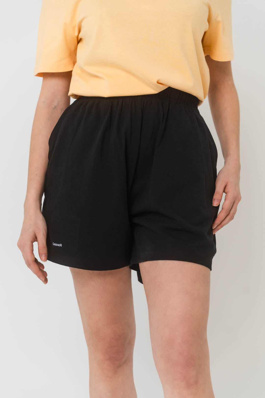 Pantalón corto suelto algodón orgánico - Negro