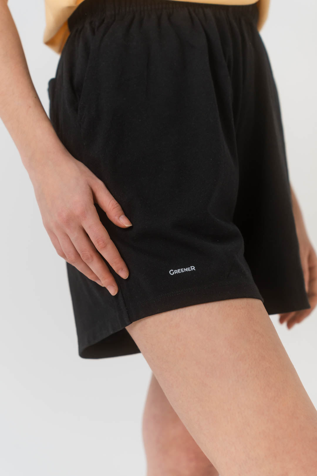 Pantalón corto suelto algodón orgánico - Negro