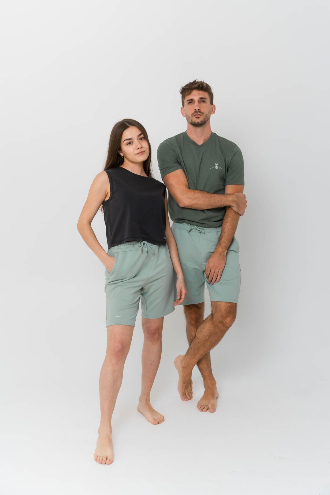 Camiseta crop sin mangas - Gris Carbón Antiguo