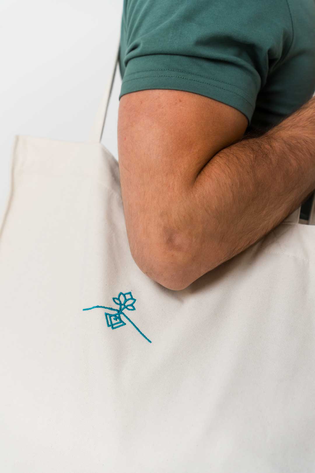Large canvas recycled bag - Natural