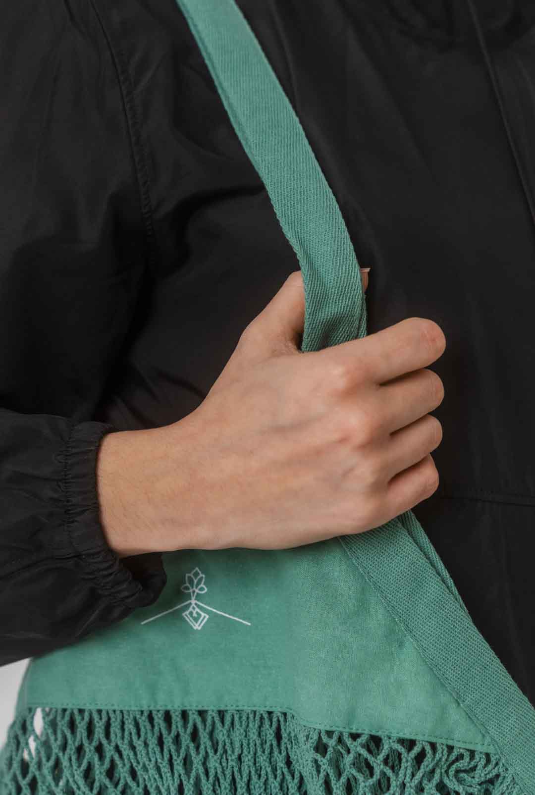 100% Organic Cotton Net Bag - Vintage Green