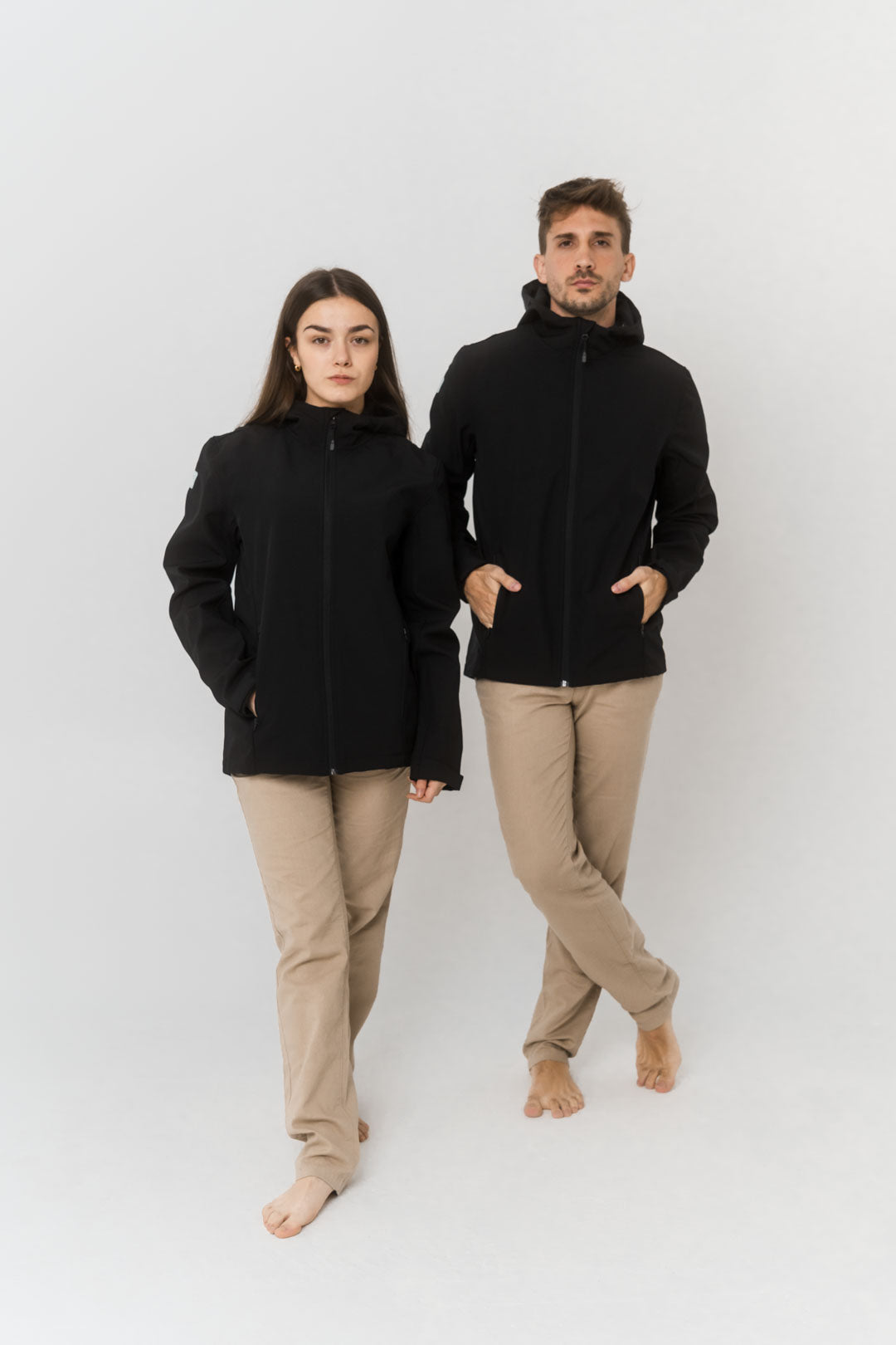 Abrigo impermeable reciclado - Negro