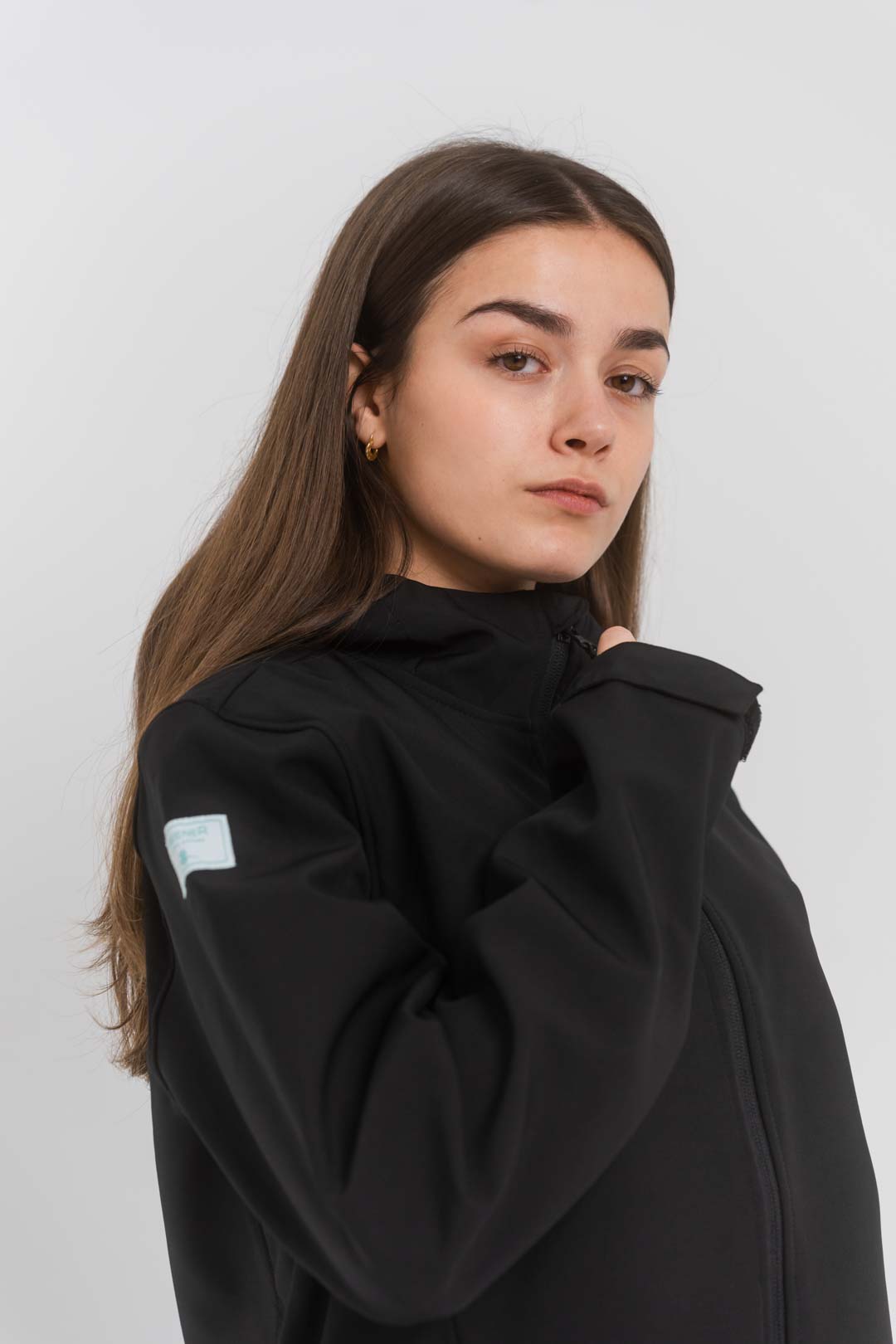 Abrigo impermeable reciclado - Negro
