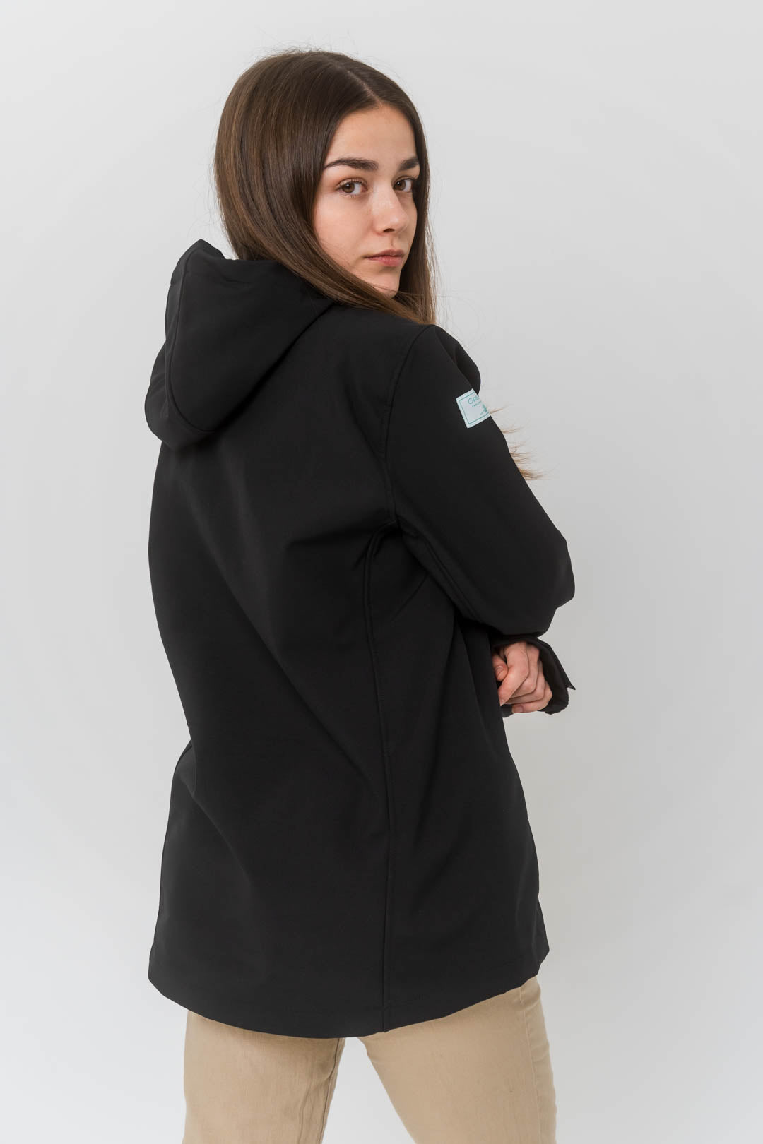 Abrigo impermeable reciclado - Negro
