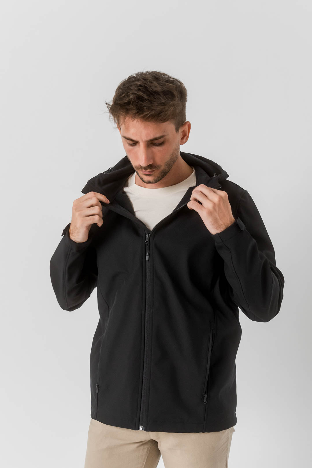 Abrigo impermeable reciclado - Negro