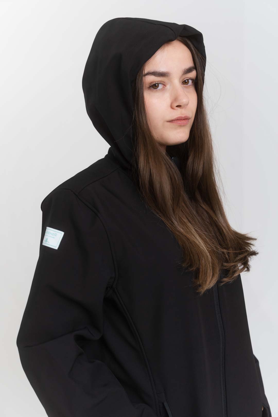 Abrigo impermeable reciclado - Negro