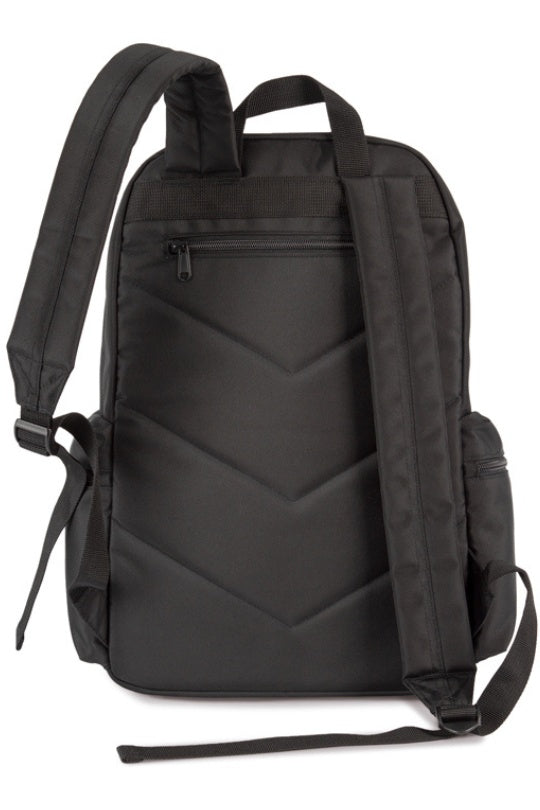 Multi-pocket backpack 100% recycled polyester - Black