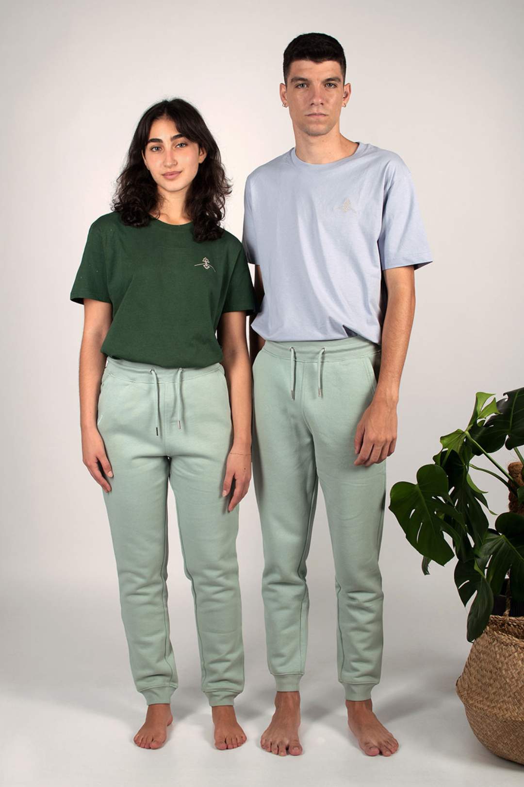 Organic cotton jogger pants - Aloe