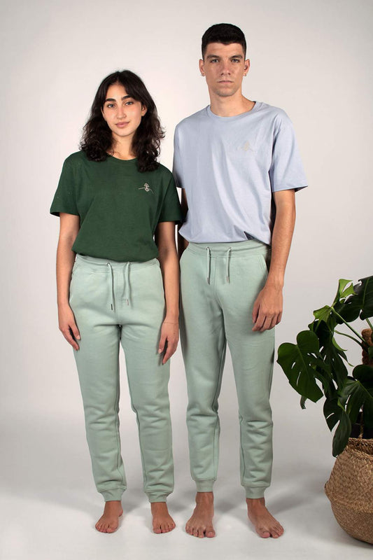 Organic cotton jogger pants - Aloe