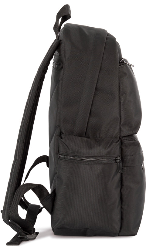 Multi-pocket backpack 100% recycled polyester - Black
