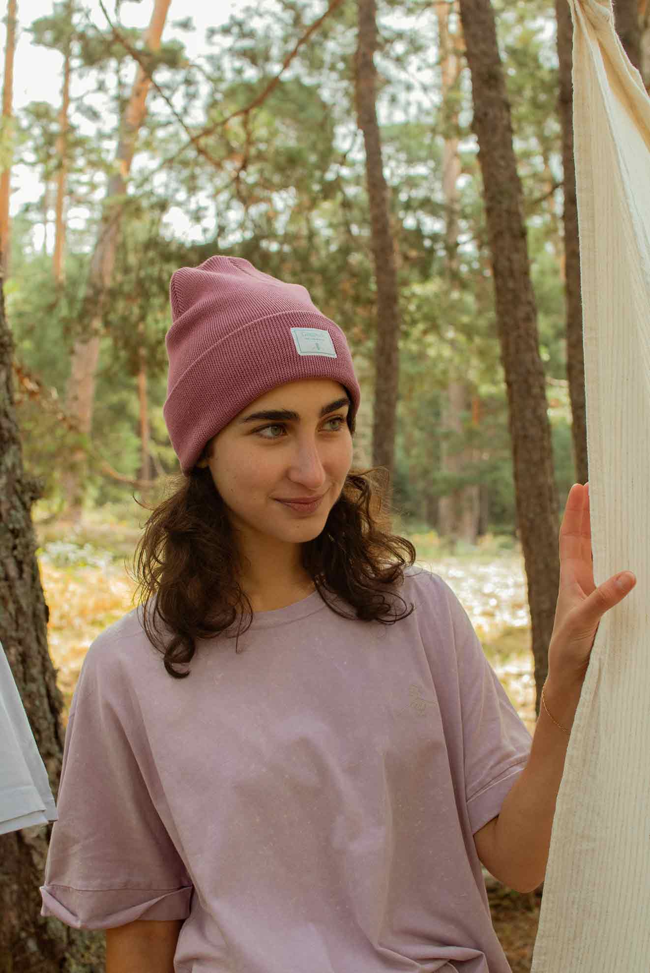 Gorro beanie algodón orgánico - Hibisco