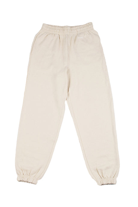 Oversized organic cotton joggers - Cream