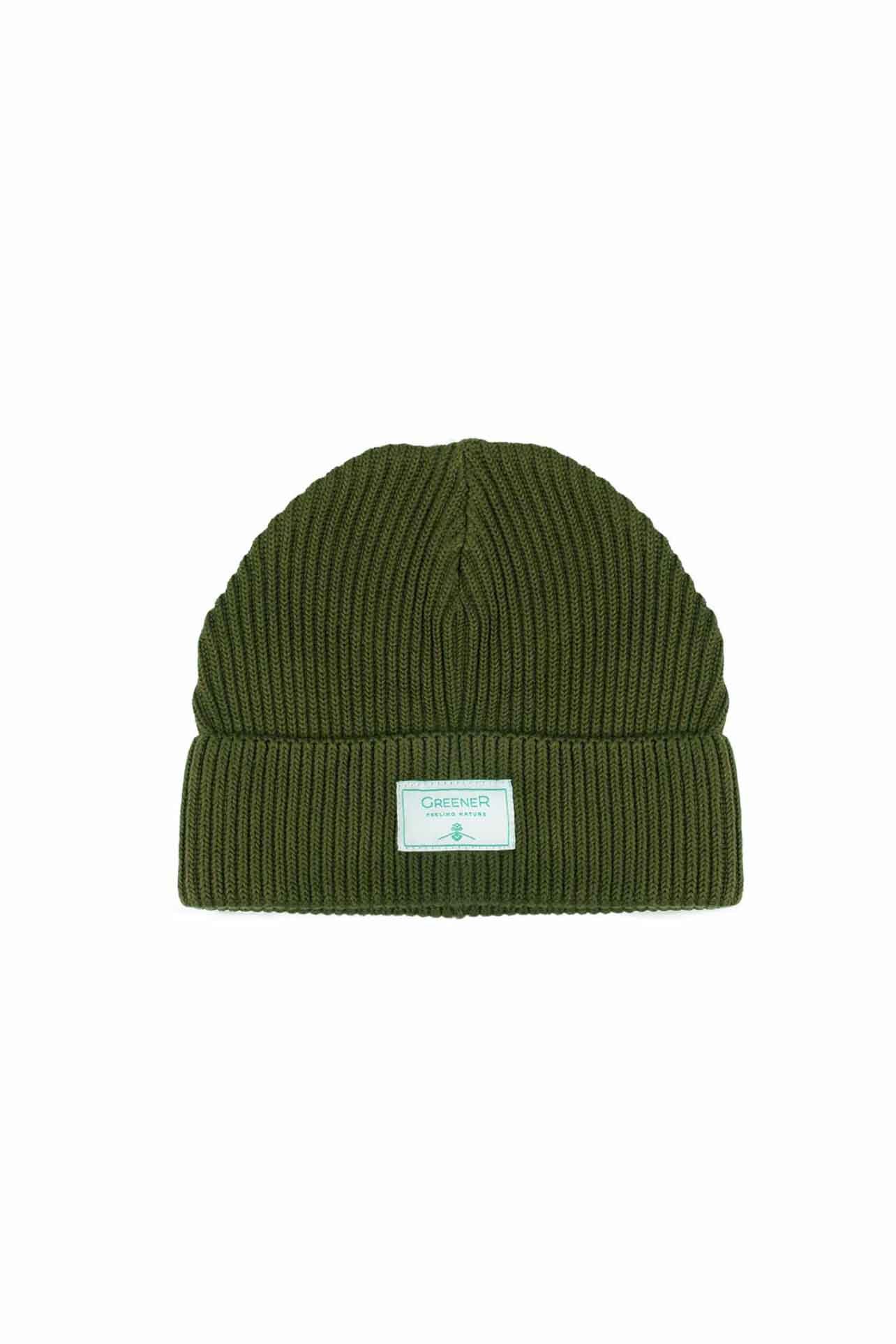 Gorro pescador algodón orgánico - Verde Tostado